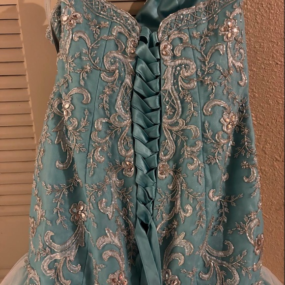 Alfred Angelo Bridal Disney Ariel Wedding Dress Style 249 Turquoise Size 10 NWT - Picture 13 of 16